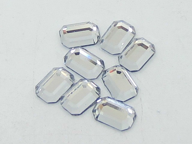 24Pcs. 6x4mm OCTAGON CRYSTAL HOTFIX European Rhinestones